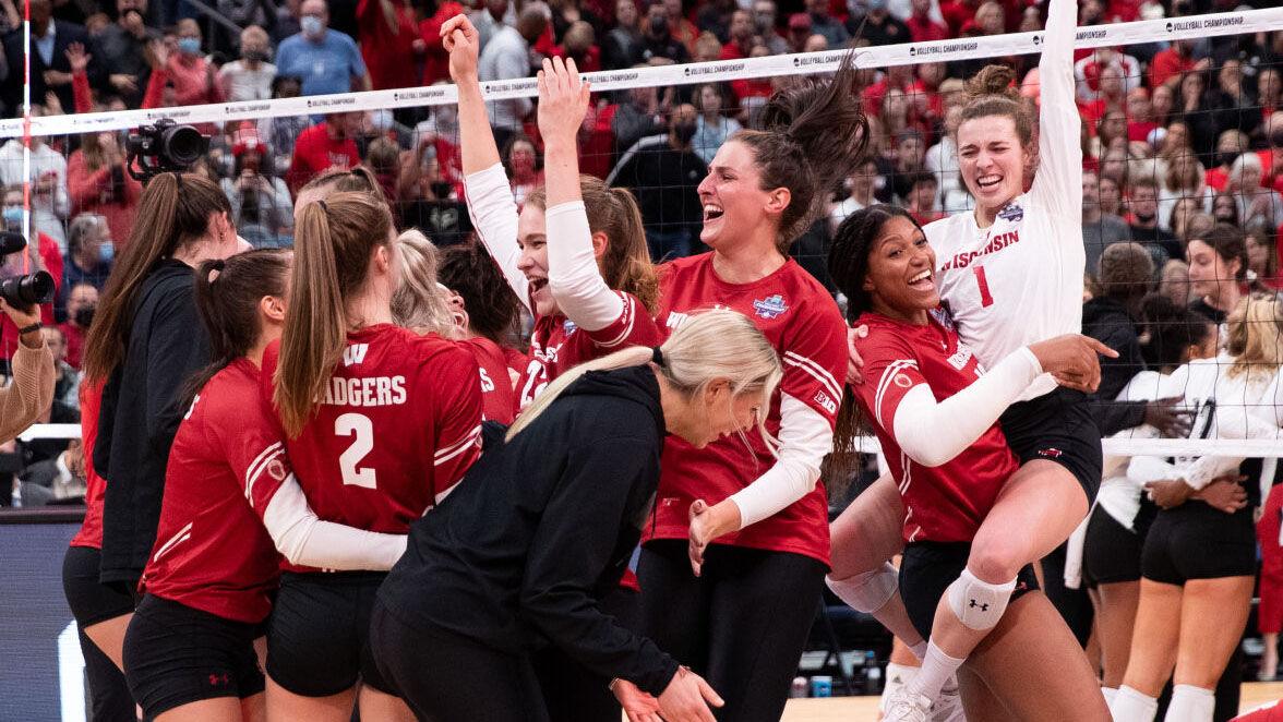 Wisconsin claims spot in NCAA volleyball championship with five-set win over Louisville